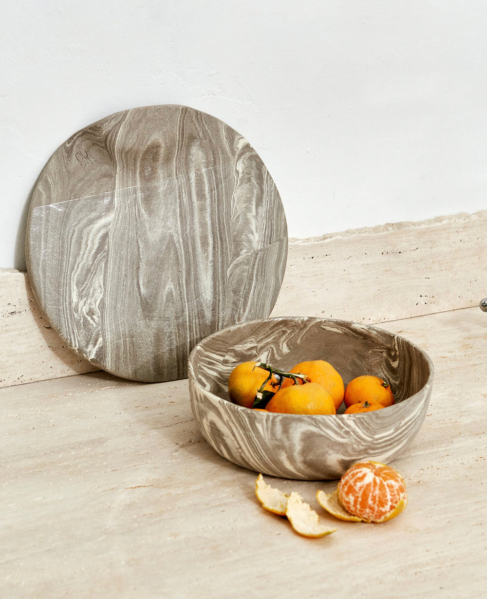 Marble XL Salad Bowl